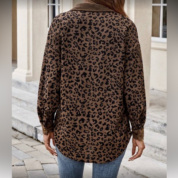 Leopard Print Brown Jacket - Picture 4 of 6